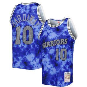 Golden State Warriors Mitchell & Ness Tim Hardaway Galaxy Swingman Jersey NWT L